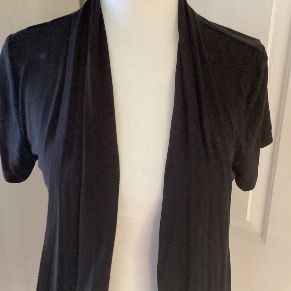 Maurices Black Short Sleeve Cardigan Sz S - Picture 2 of 11